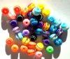 40 9mm Acrylic Striped Round Mix